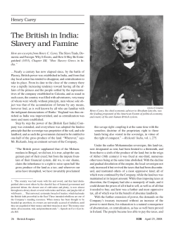 The British in India: Slavery and Famine