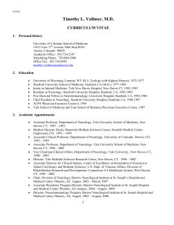 Timothy L. Vollmer, MD - University of Colorado Denver