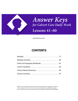 Answer Keys Answer Keys