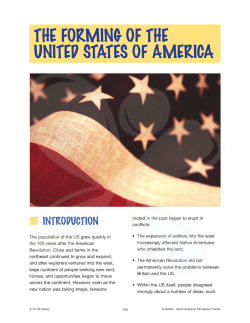 the forming of the united states of america