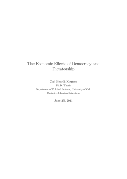 The Economic Effects of Democracy and Dictatorship