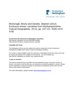 McDonagh, Briony and Daniels, Stephen (2012) Enclosure stories