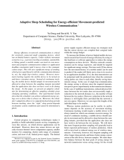 Adaptive Sleep Scheduling for Energy-efficient Movement