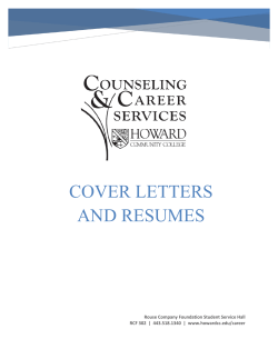 COVER LETTERS AND RESUMES