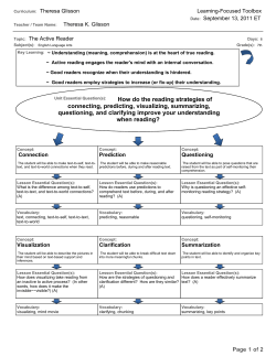 How do the reading strategies of connecting, predicting, visualizing