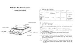 QM-7264 1KG Precision Scales Instruction Manual