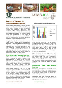 Sources of Income for Households in Nigeria