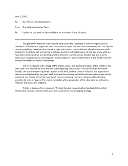 The memo we shared with them
