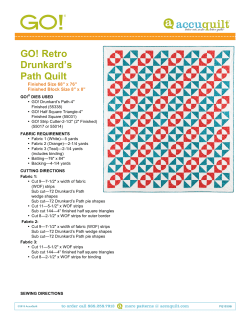 Retro Drunkards Path Quilt Pattern