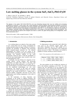 Low melting glasses in the system SnF2-SnCl2-PbO-P2O5