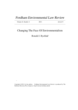 Changing The Face Of Environmentalism