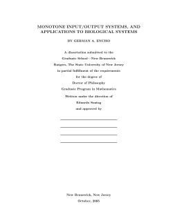 monotone input/output systems, and applications to