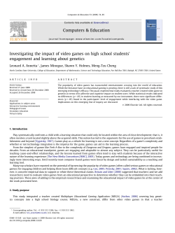 Investigating the impact of video games on high