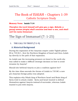 Isaiah - Week 7 - Merciful Redeemer Parish