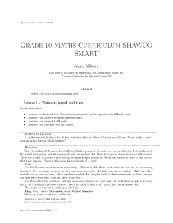 Grade 10 Maths Curriculum SHAWCO SMART