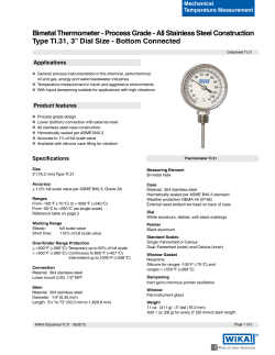 Data sheet TI.31 - WIKA Instrument, LP