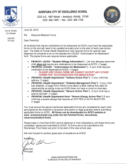 Medical Forms - Aventura City of Excellence School