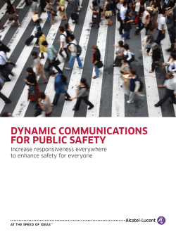 Dynamic Communications for Public Safety - Alcatel