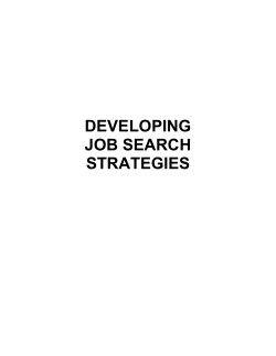 identifying job search strategies - UW