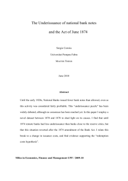 The Underissuance of national bank notes and the Act of June 1874
