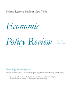 Financial Services at the Crossroads: Capital Regulation