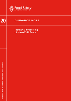 Industrial Processing of Heat-Chill Foods