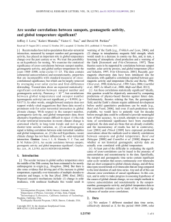 Are secular correlations between sunspots, geomagnetic activity