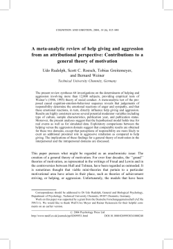 A meta-analytic review of help giving and aggression