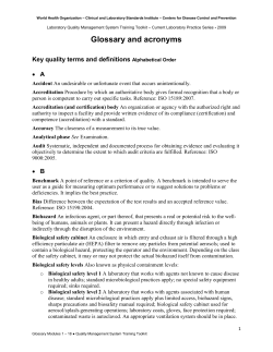 Glossary and acronyms - World Health Organization