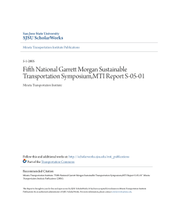 Fifth National Garrett Morgan Sustainable Transportation