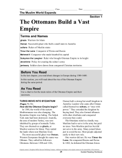 The Ottomans Build a Vast Empire