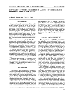 CONVERSION OF PRIME AGRICULTURAL LAND