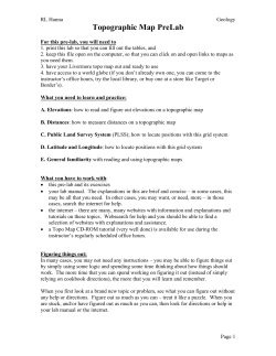 Topographic Map PreLab
