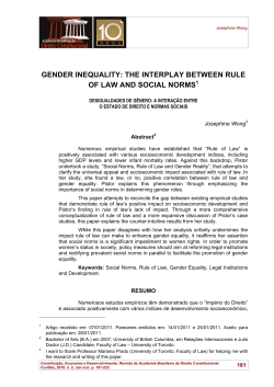 gender inequality: the interplay between rule of law and