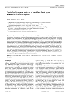 Spatial and temporal patterns of plant functional types under