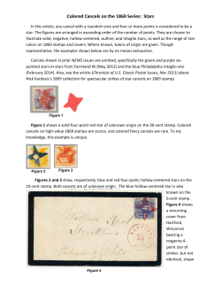 Colored Cancels on the 1869 Series: Stars