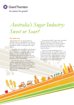 Australia`s Sugar Industry