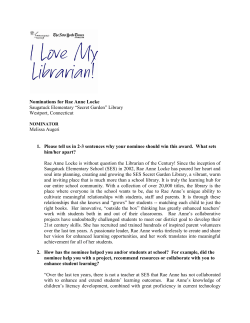 Nominations for Rae Anne Locke Saugatuck