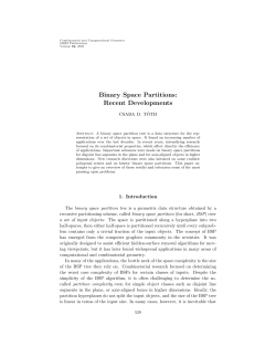 Binary Space Partitions: Recent Developments - Library