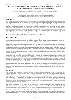nitrogen retention in a river system under consideration of the river