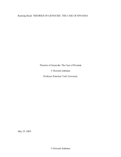 Theories of Genocide - Human Dignity and Humiliation Studies