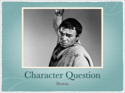 Julius Caesar - Planning Character Answer