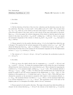 Prof. Anchordoqui Solutions of problems set # 2 Physics 168