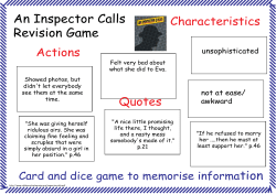 An Inspector Calls Revision Game