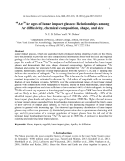 40Ar/39Ar ages of lunar impact glasses: Relationships