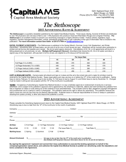 information on Stethoscope Advertising Rates.