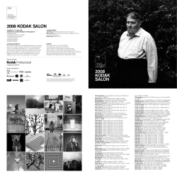 Kodak Salon 2008 - Centre for Contemporary Photography