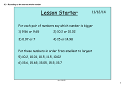 6.3 - Rounding to the nearest whole number
