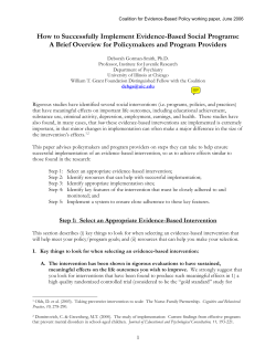 How to Successfully Implement Evidence