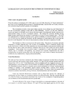 GLOBALIZATION AND CHANGES IN THE PATTERNS OF